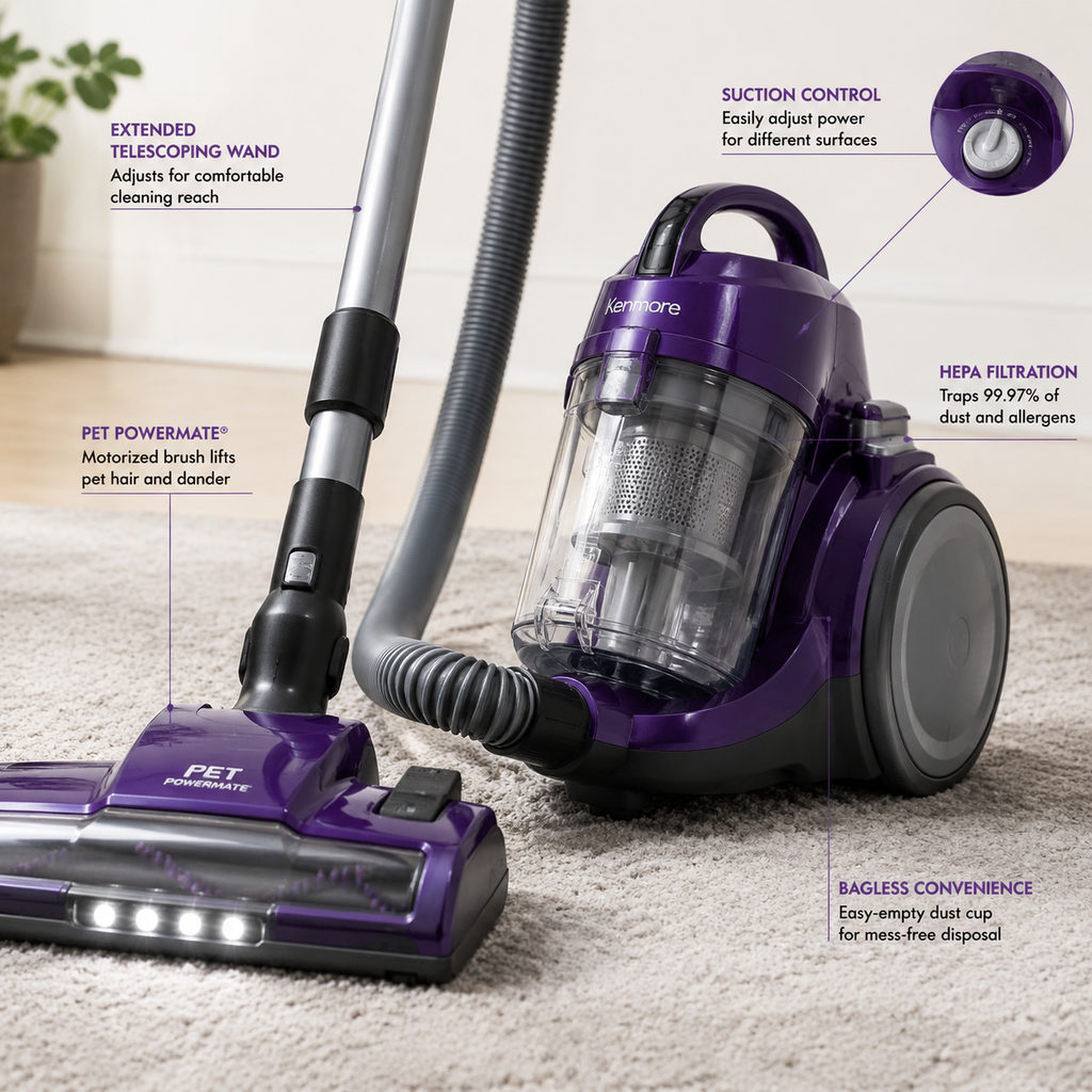 Best Bagless Vacuum and the Dust Cloud Problem 2 best bagless vacuum — close-up of vacuum features and specs