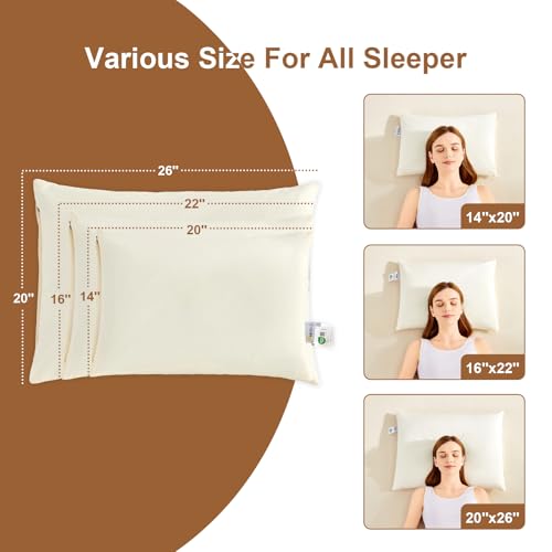 Best Buckwheat Pillow You Can Actually Adjust 2 best buckwheat pillow — MIOTO MIOTO Organic Buckwheat Pillow for Sleeping with Extra Cotton Pillowcase and Extra Tartary Buckwheat Hulls