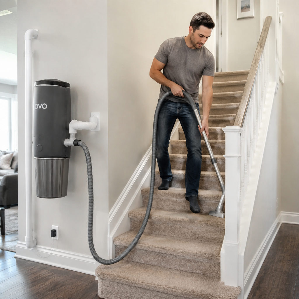 best central vacuum system — using the vacuum, how-to scene