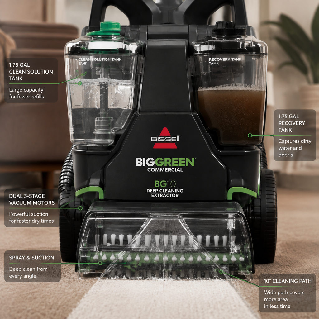 Best Commercial Carpet Cleaner Built for Daily Runs 2 best commercial carpet cleaner — carpet cleaner clean and dirty water tanks