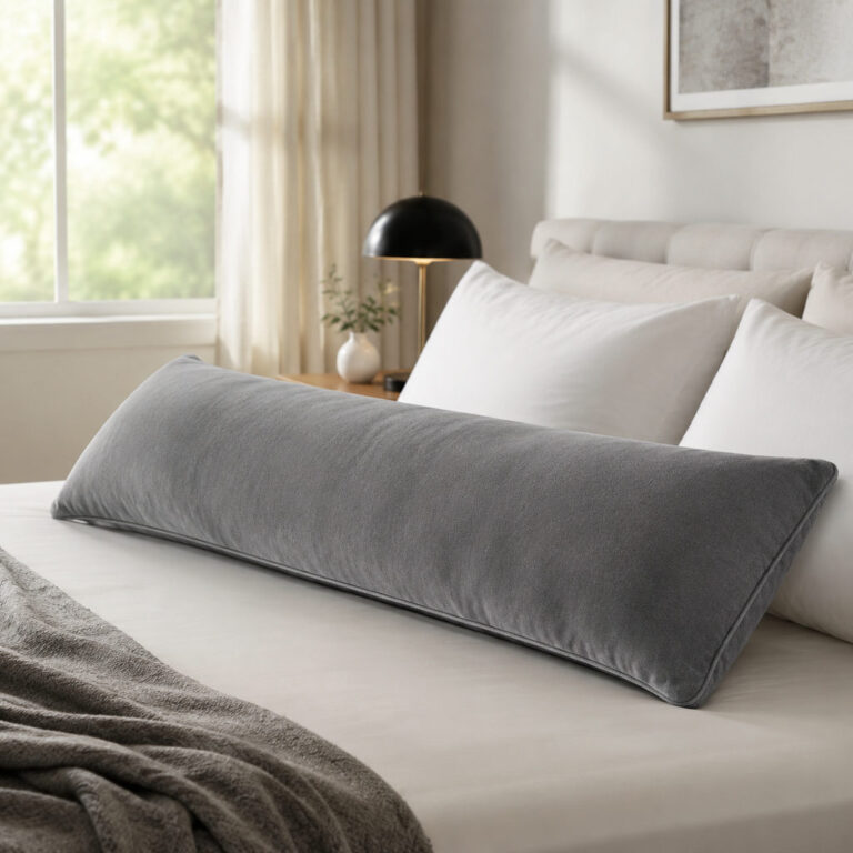 best cooling body pillow — pillow on a neatly made bed