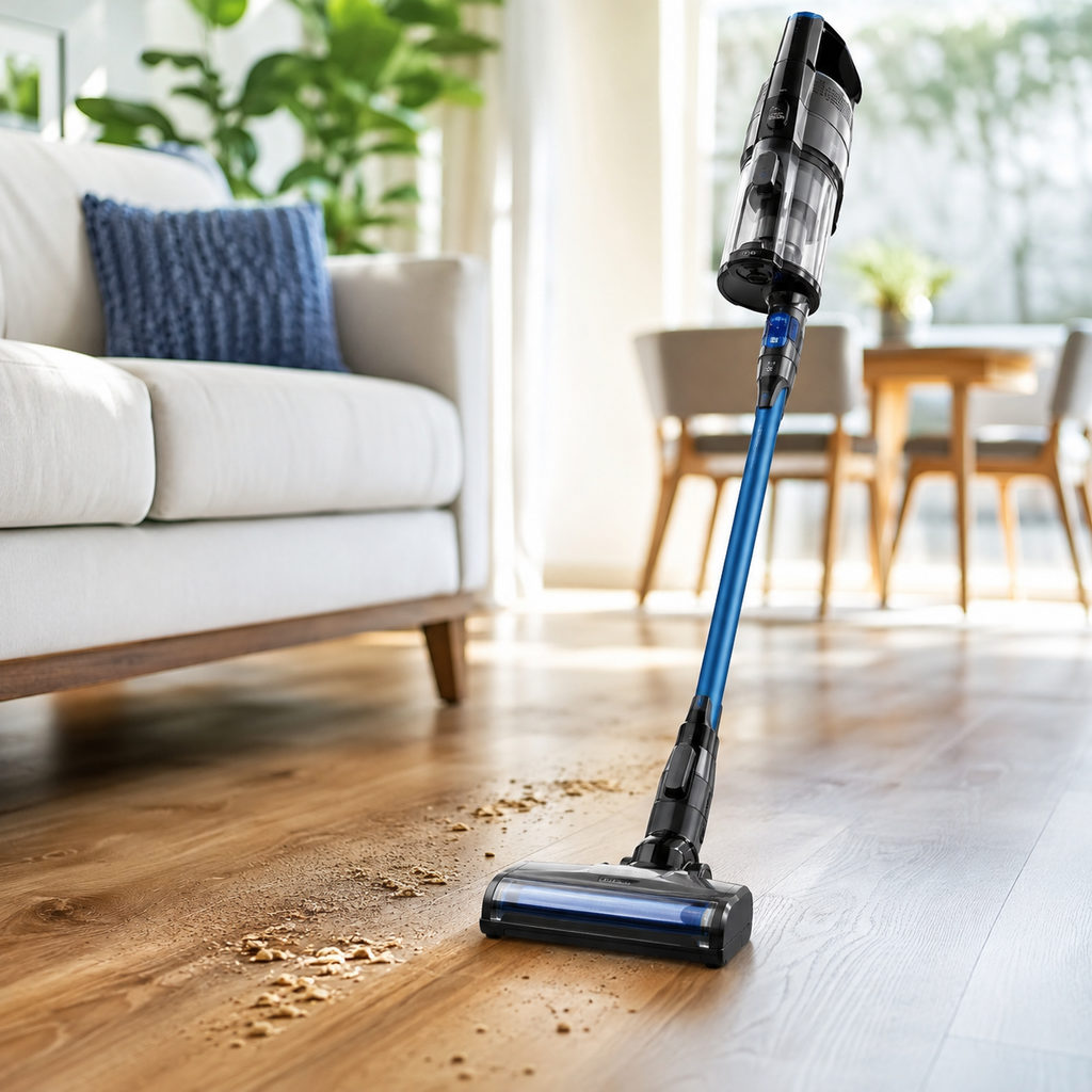 best cordless vacuum — vacuum cleaning a home floor