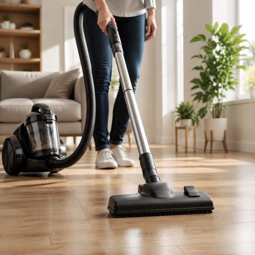 best dryer vent cleaning kit — vacuum cleaning a home floor