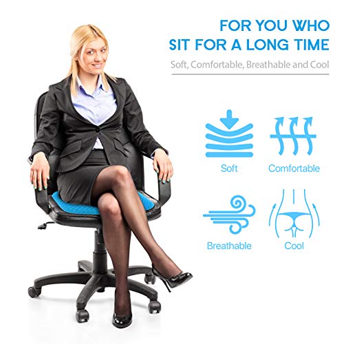 Best Gel Seat Cushion for Long Desk Days 2 best gel seat cushion — Hvllyan Gel Seat Cushion for Long Sitting