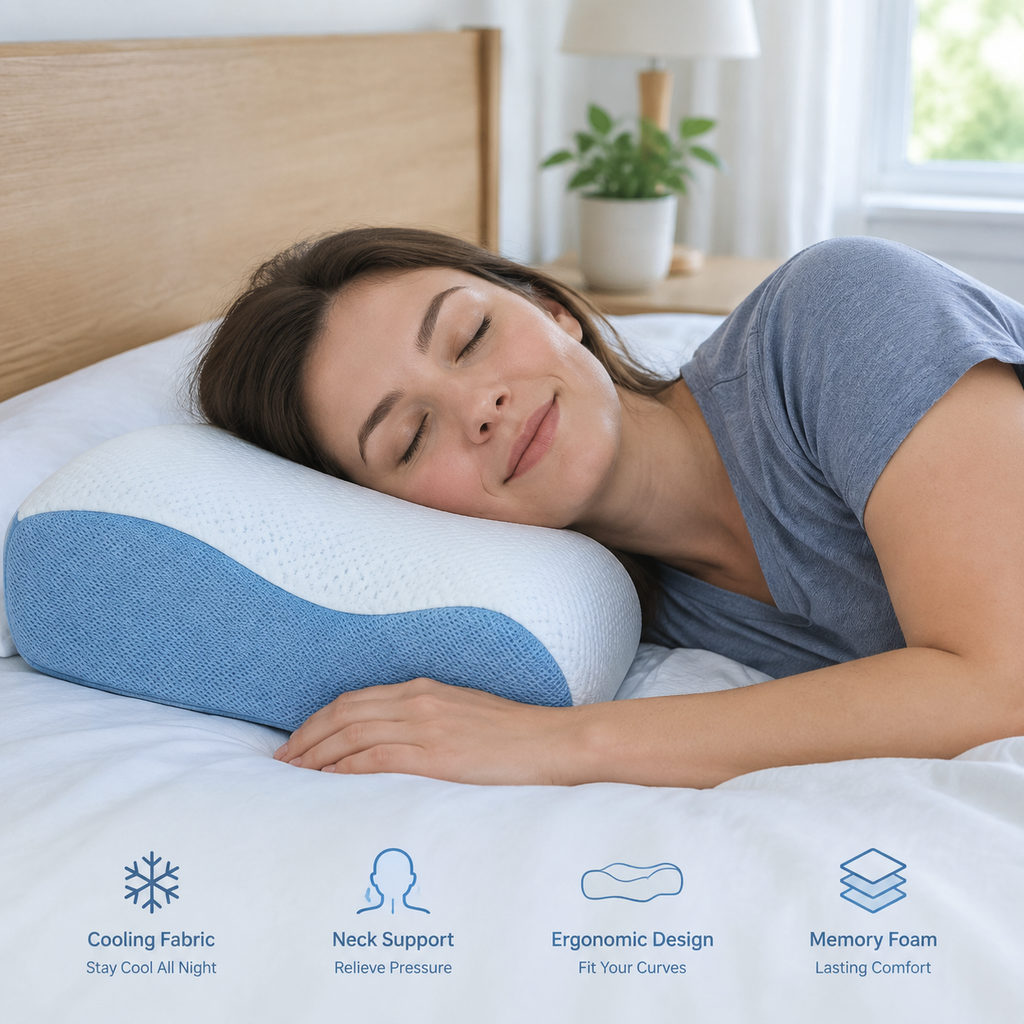 Best Orthopedic Pillow for Neck and Side Support 3 best orthopedic pillow — side sleeper using the pillow