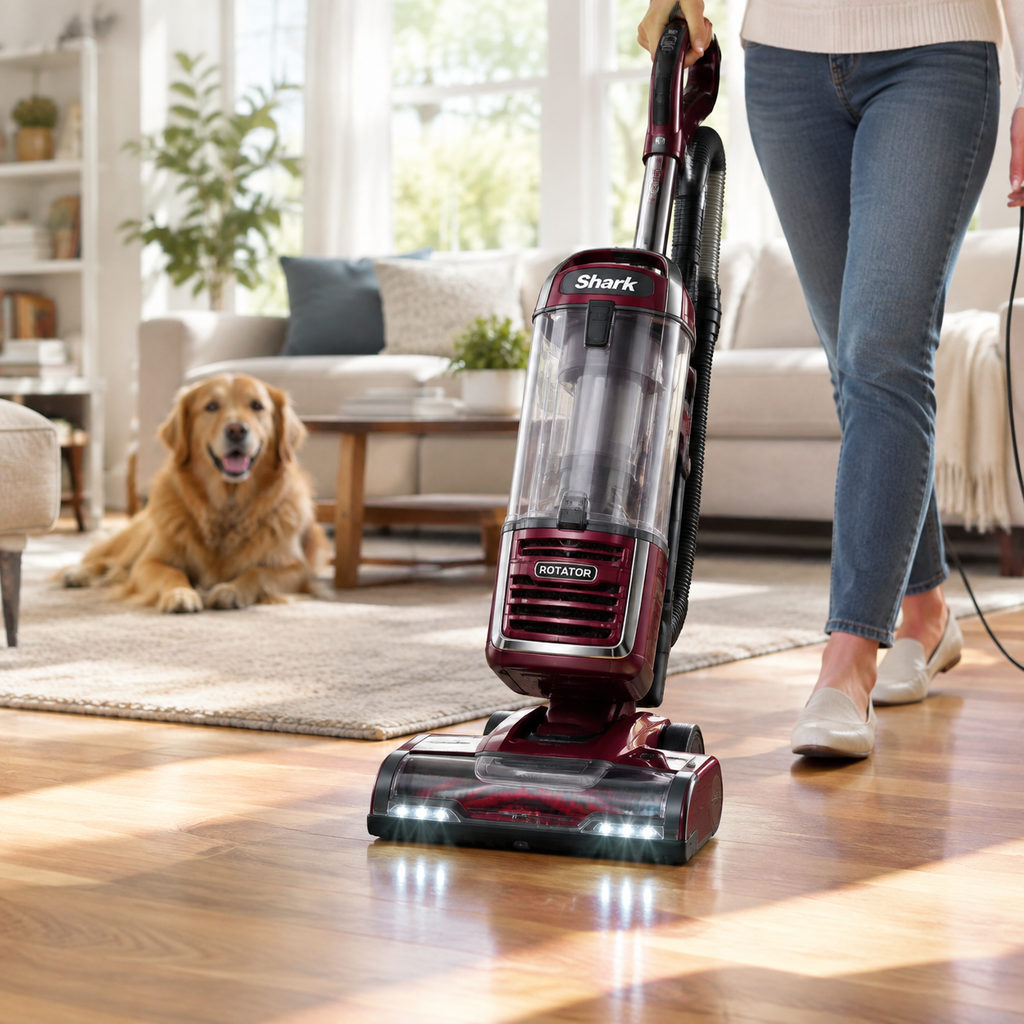 best pet vacuum — vacuum cleaning a home floor