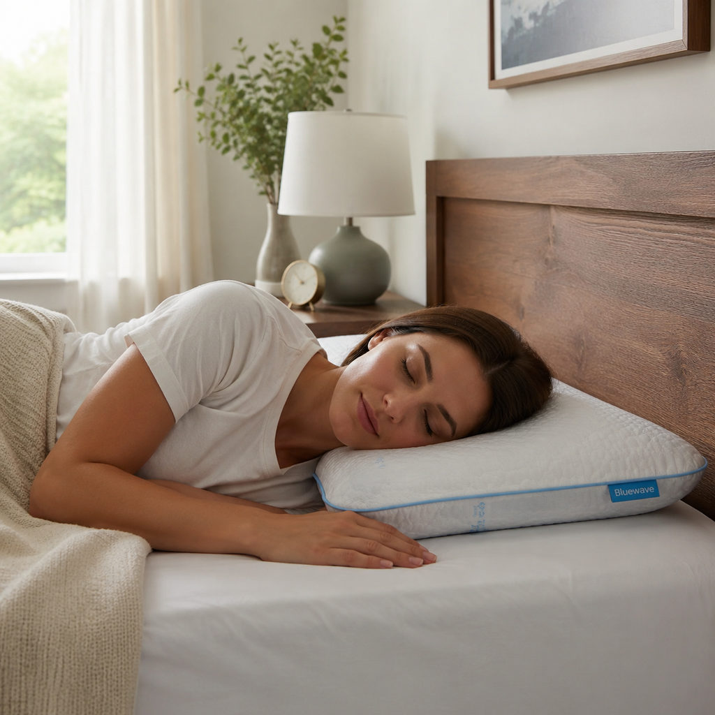 Best Pillow for Back Sleepers, Loft Kept Low 3 best pillow for back sleepers — side sleeper using the pillow
