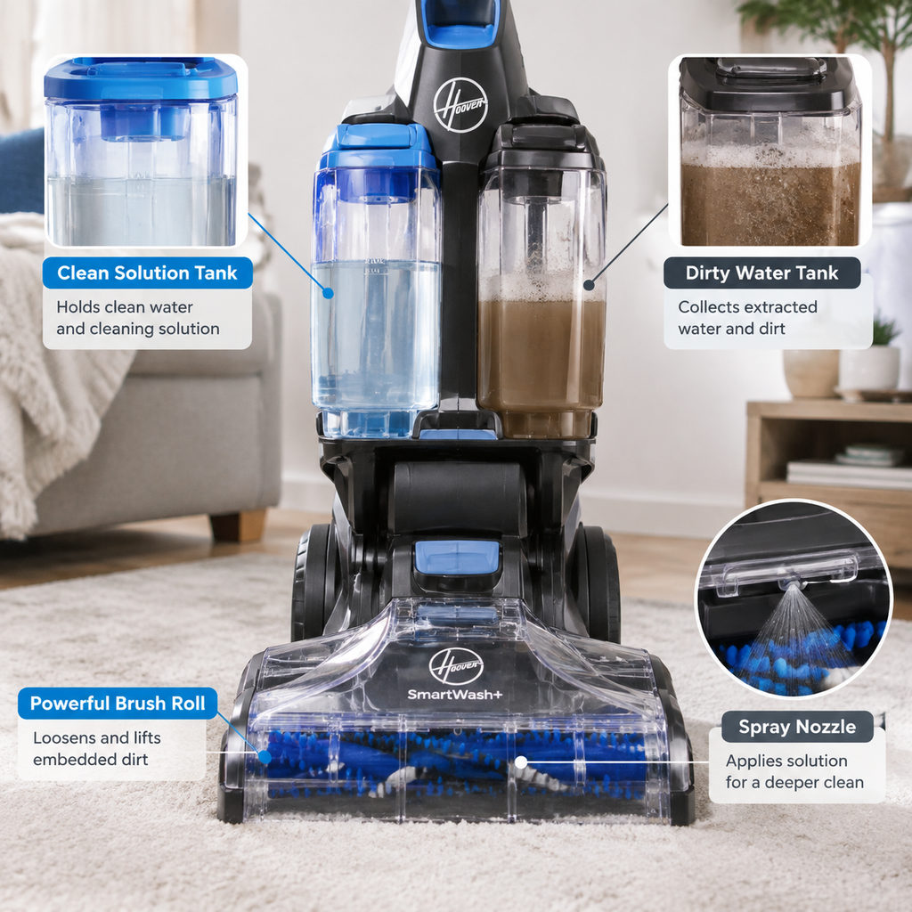 best professional carpet cleaner — carpet cleaner clean and dirty water tanks