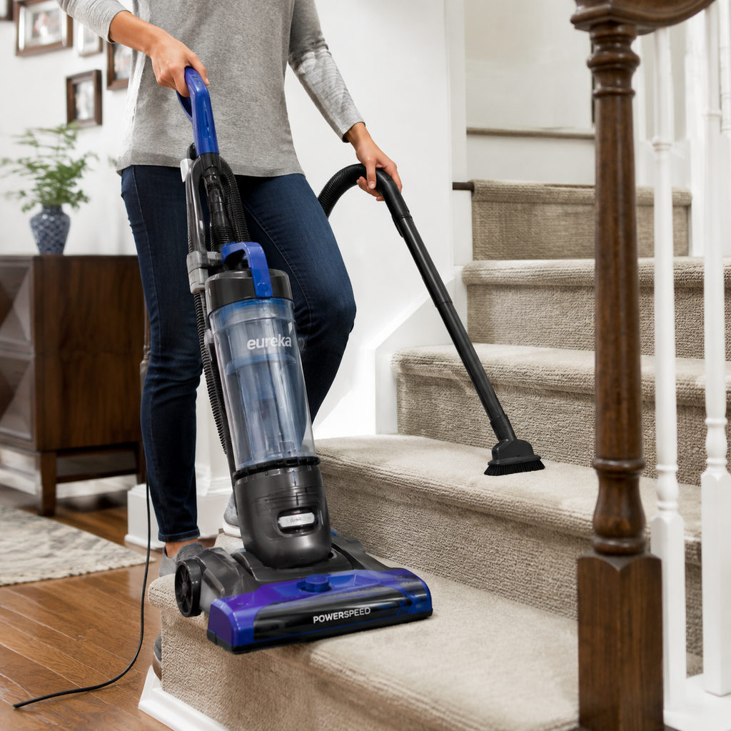 best upright vacuum — using the vacuum, how-to scene