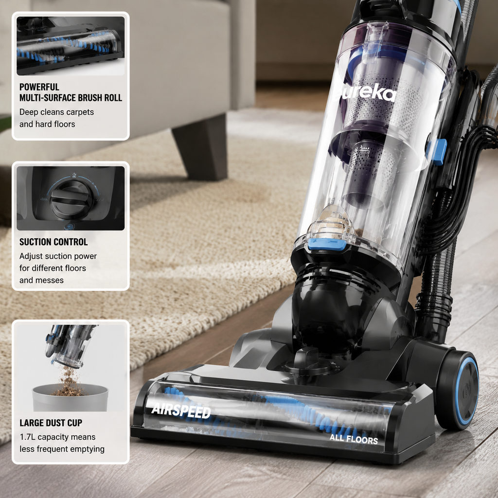Best Vacuum for Apartment Living and Thin Walls 2 best vacuum for apartment — close-up of vacuum features and specs