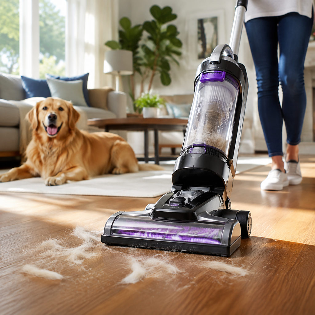 best vacuum for dog hair — vacuum cleaning a home floor