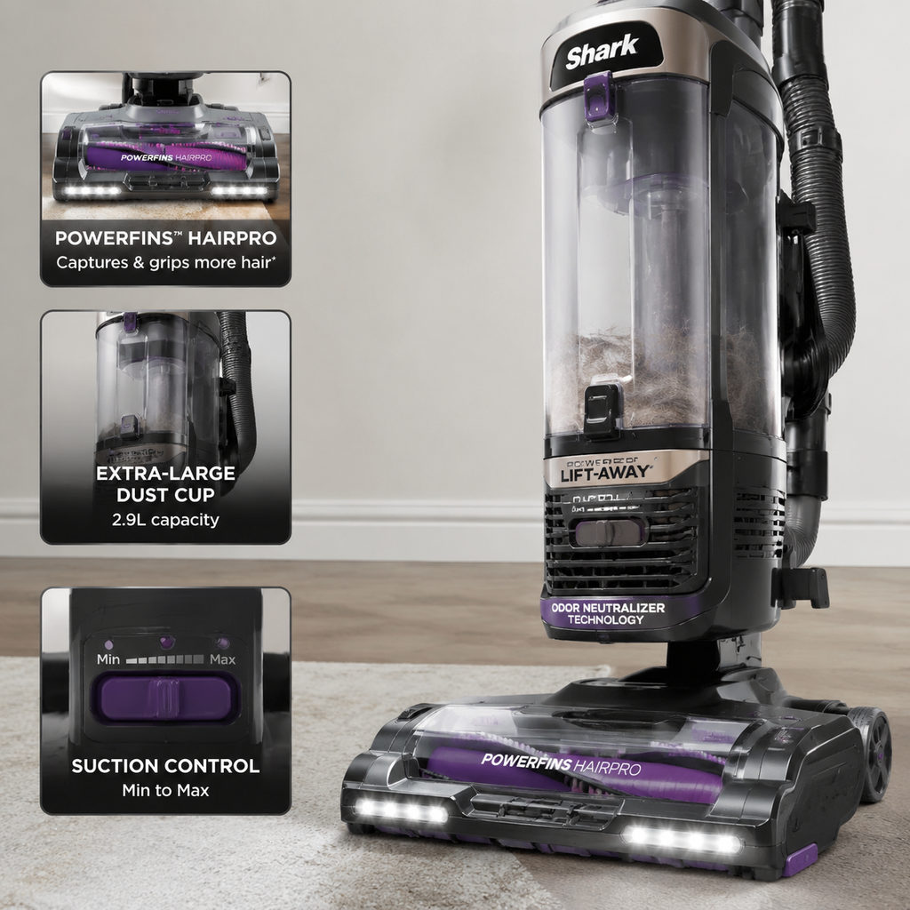 Best Vacuum for Pet Hair, Fur and All 1 best vacuum for pet hair — close-up of vacuum features and specs